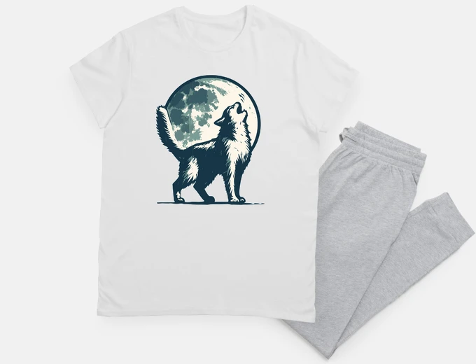 Pajama Funny retro howling cat