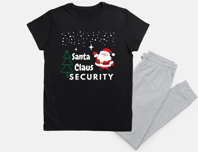 Pyjama Funny Santa Claus Security Christmas Lazy Costume