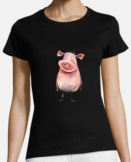 Playera funny standing pig