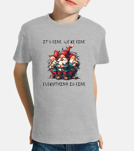 Kids Funny tangled christmas gnomes its fine