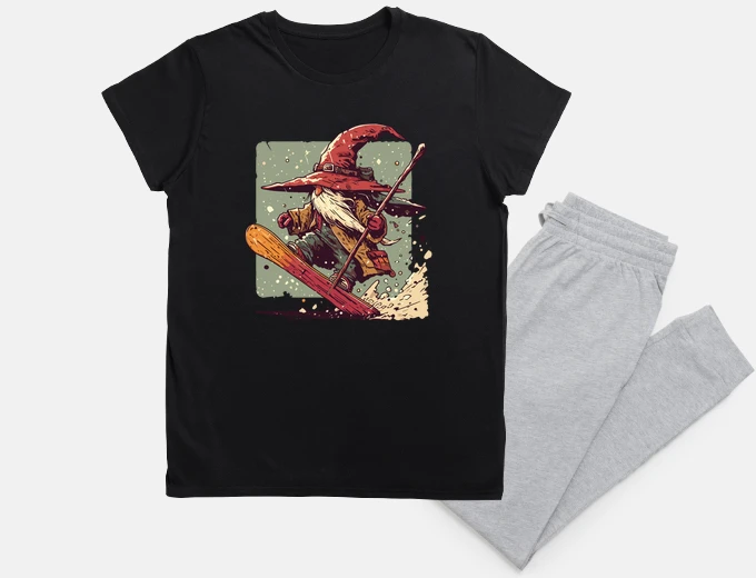 Pyjama Funny Wizard snowboarder