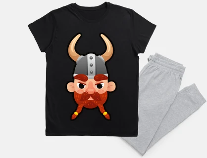 Funny cartoon viking