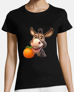 Funny Cute Donkey Animal Face - Womens t-shirts