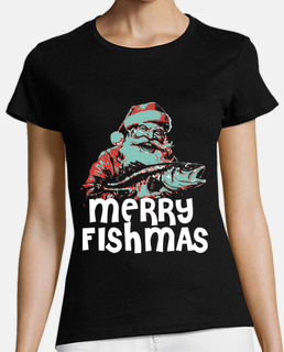 funny santa claus fishing merry fishmas