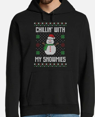 Funny snowman ugly christmas sweater hoodie tostadora
