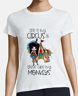 funny t-shirt funny circus cute doll monkeys