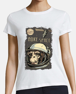 funny t-shirt monkey astronaut more space