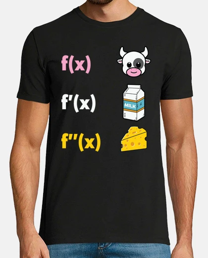 T-shirt funzioni formaggio e matematiche