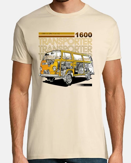 Camiseta Furgo Escarabajo Hippie Autobús Años 60 Transporter 1600