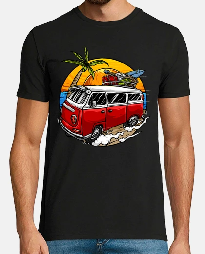Camiseta Furgoneta Surf Vintage Vans Playa