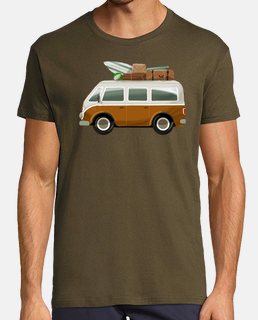 Furgoneta Surf - camiseta hombre