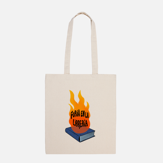 fury in the bookstore - totebag