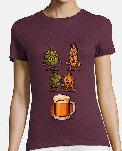 Tee-shirt fusion beer hop ce bad un anime