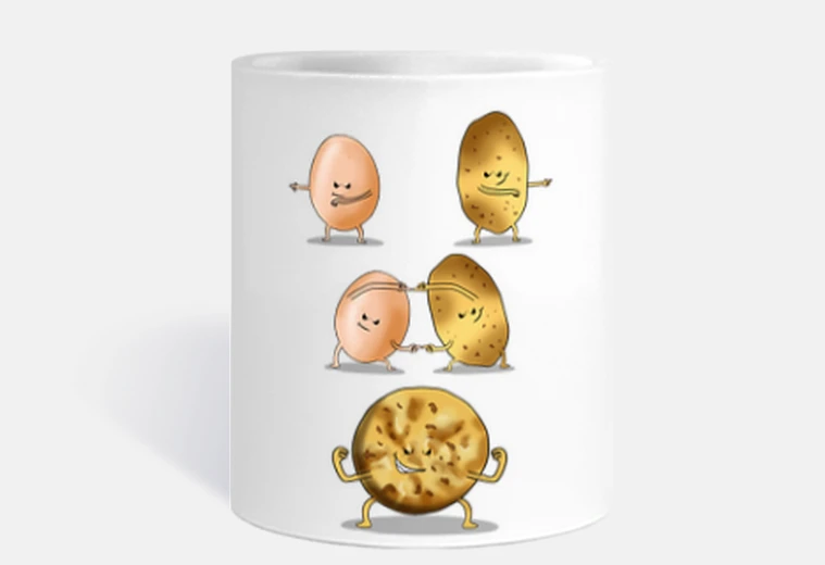 Cup fusion potato omelette
