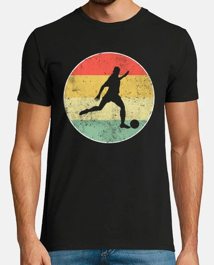 Camiseta futbolista de futbol retro