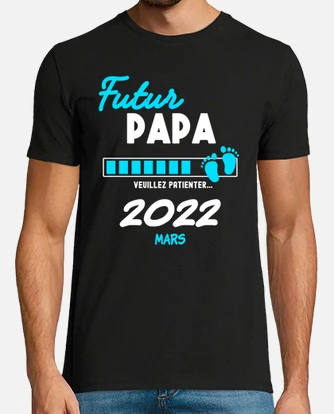 Tee shirt futur papa 2022 mars cadeau pour tostadora