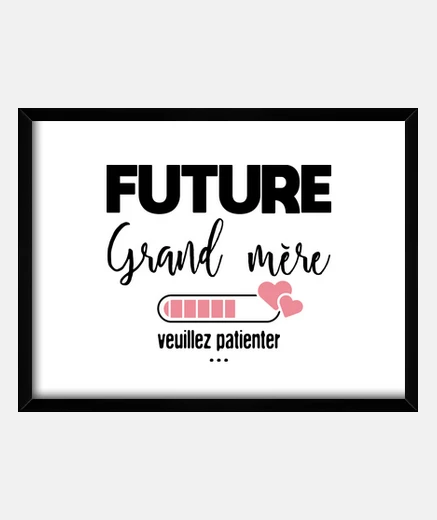 Quadro futura nonna per favore aspetta