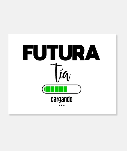 Lienzo Futura tía cargando