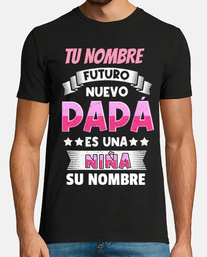 T-shirt future new dad of a girl personalized