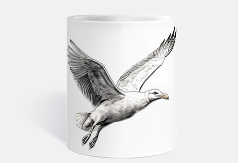 Tazza gabbiano gabbiano comune marea tazza caffè tè pensione