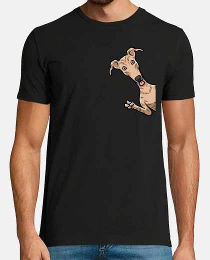 T-shirt galgo espanol cane con bici spagnolo
