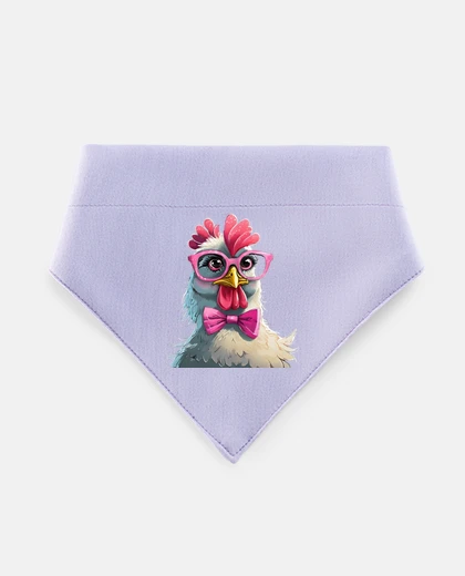 Mascotas gallina divertente con gli occhiali ros