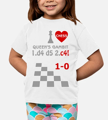 Camiseta niños gambito de dama ajedrez laTostadora