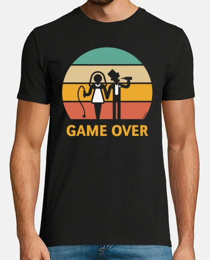 T-shirt game over - addio al celibato - frusta 