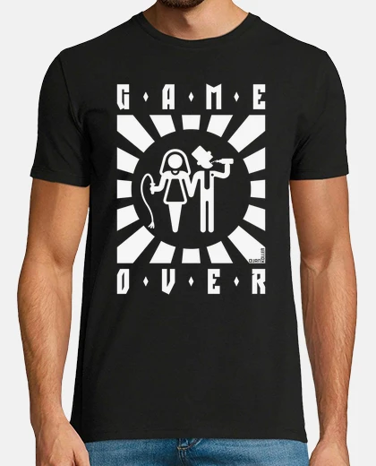 Tee-shirt game over - rayons - fouet - bière - w