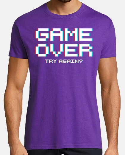 Tee-shirt game over blanc