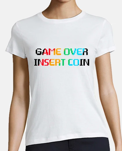 T-shirt game over inserisci coin