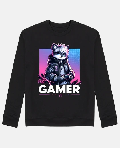 Sweat Gamer chat avec manette