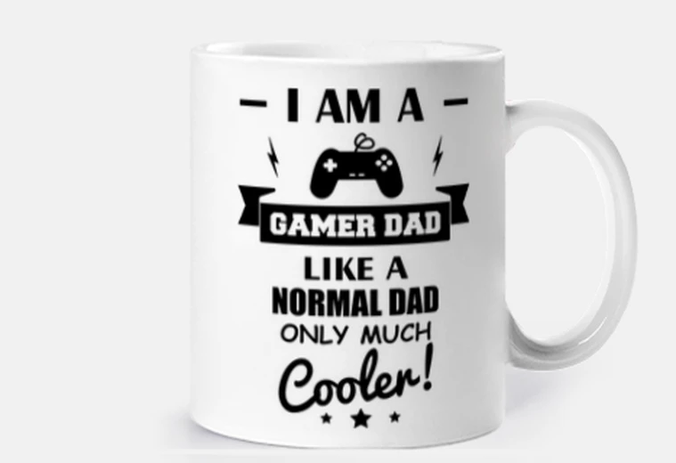 Cup gamer daddy geek gaming console