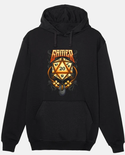 Sudadera gamer dice d20 games role boardgamer