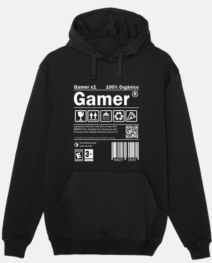 Sudadera Gamer Etiqueta Friki Graciosa