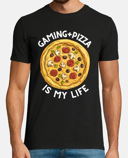 Tee-shirt Gaming and Pizza is my life
