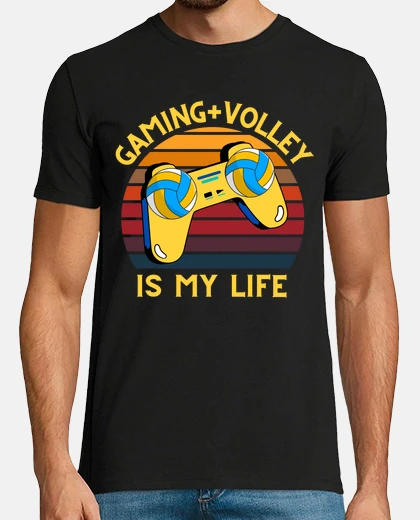 Tee-shirt Gaming and Volley is my life