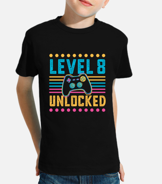 Level 8 Unlocked Gamer Happy Birthday T-Shirt