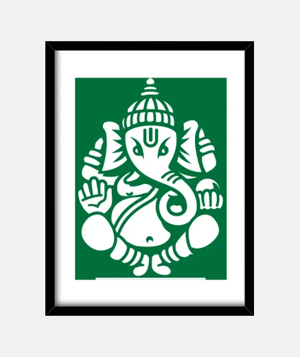 Cuadro Ganesh Ganesha Elefante No.4 (blanco)