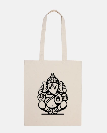 Bolsa Ganesh Ganesha Elefante No.4 (negro)