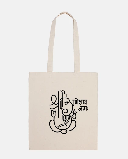 Bolsa Ganesh Ganesha Elefante No.5 (negro)