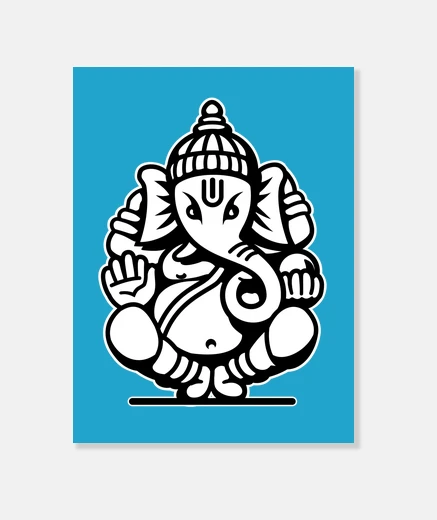 Wall ganesh ganesha elephant no4 (2 colors)