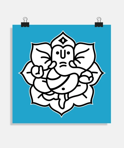 Poster ganesh ganesha élépontt no2 (2 couleurs