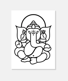 Ganesh Ganesha Elefante No.3 (negro)