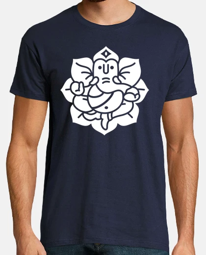 T-shirt ganesha elefante no.2 (bianco)