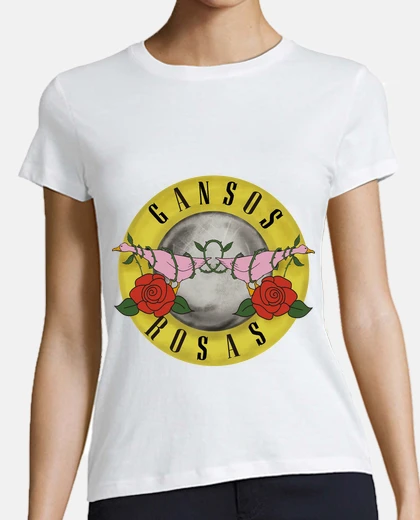 Camiseta gansos rosas