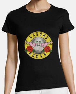 Camiseta de guns discount and roses para mujer