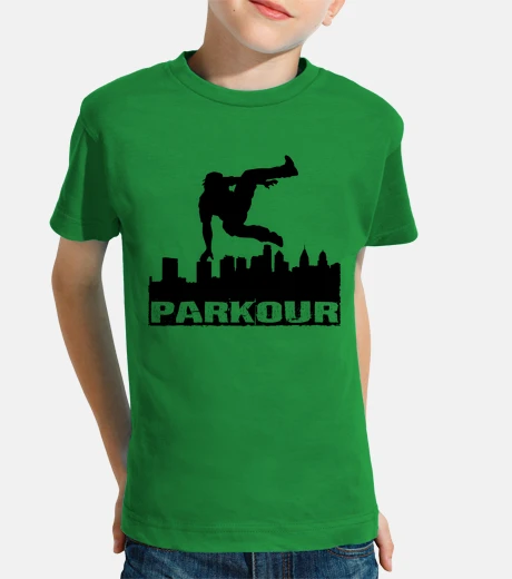 Vêtements garçon, manches courtes, vert, parkour
