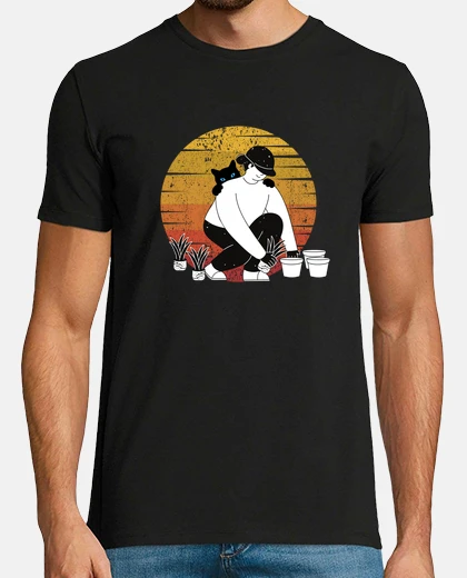 T-shirt garden cat