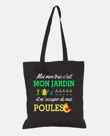 Bag gardening humor garden hens gift